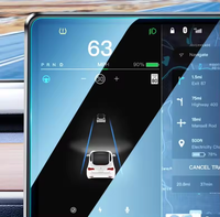 Pelindung layar kaca antigores Model 3 Model Y 15, kontrol tengah layar sentuh navigasi mobil pelindung layar sentuh