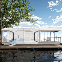 Maison Modulaire en Acier Haute Résistance Style Design Moderne Apple Cabin Maison Capsule Préfabriquée Extérieure Bâtiment de Bureau Centre Commercial