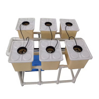 Efisien Belanda Bucket System 6 pot tanaman Bucket berdiri Drip irigasi tangki pompa untuk tomat Strawberry tumbuh