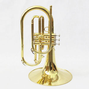 OEM Niveau étudiant de haute qualité pour débutant Corps en laiton laqué or Bb Key <span class=keywords><strong>Mellophone</strong></span> - Product Image 1