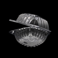 Boîte à charnière en plastique jetable personnalisée Boîte transparente jetable pour ailes de poulet