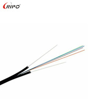 Cable de fibra óptica monomodo FTTH para interiores, longitud de 2km con miembro de fuerza de alambre de acero, Cable de conexión GYXTW Lszh1/2/4 Core