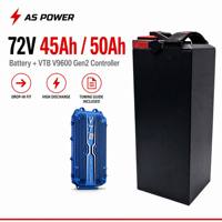 Kit de Batería de Litio de Alta Descarga 72V 45Ah 50Ah VTB V9600 Gen2 con Controlador para Talaria Sur-Ron, Guía de Ajuste Drop-In