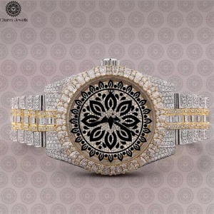Montre en acier inoxydable de qualité supérieure avec diamant Moissanite et mouvement de précision pour un usage tendance, disponible au prix d'exportation - Product Image 4