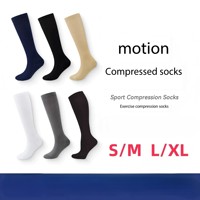 Chaussettes de compression sportives pour jeunes, fines, longues, pour le cyclisme en extérieur, avec logo sur le bas et le bord du mollet