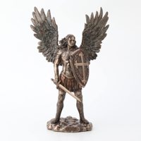 Figurine commémorative grandeur nature en métal moulé sur mesure sculpture statue de Saint Michel Archange en bronze