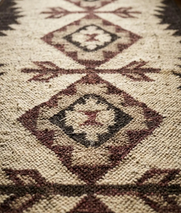 Geometric Southwestern Wool <b>Jute</b> <b>Runner</b> <b>Rug</b> Handmade Boho Farmhouse Carpet Accent for Bedroom Hallway Entryway Living Room Home - Product Image 6