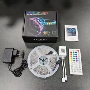 뜨거운 판매 스마트 led 조명 smd5050 2835 RGB 블루투스 와이파이 tuya 앱 제어 TV 백 라이트 1M 2M 3M 5M 10M 실내