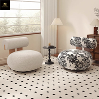 Fauteuil d'Appoint Moderne en Velours, Design Nordique, pour Salon, Chambre, Villa, ou Hall d'Hôtel, Meuble en Caoutchouc