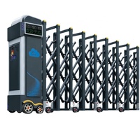 Système de portail coulissant automatique rétractable personnalisé Zhanjiang pour allée d'hôtel, design moderne