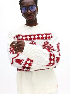 <span class=keywords><strong>Pull</strong></span> en tricot 100 % coton à motif de personnages pour les fêtes de Noël, idéal pour les célébrations hivernales, décontracté, respirant et tendance - Product Image 6