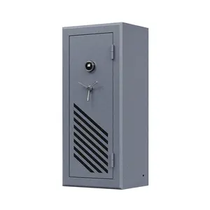 Customizable 24 Gun Large Fireproof Biometric Fingerprint Gun Safe Box With Touch Screen Vault Safe Grey