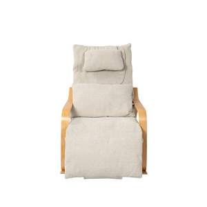 Massage Chair Reclining Beige Plug-In <b>Vibration</b> Neck Back Shoulders Hips Massage Home Use - Product Image 2