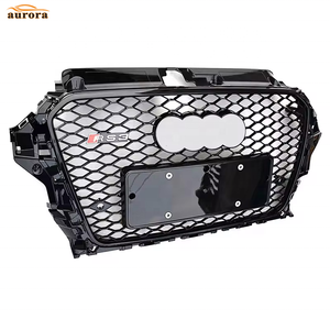 Grille avant RS3 pour Audi <span class=keywords><strong>A3</strong></span> <span class=keywords><strong>8V</strong></span> RS3, grille nid d'abeille, grille de pare-chocs avant, grille S3 Facelift, maille argentée, noire, chromée, 2013, 2014, 2015, 2016 - Product Image 2