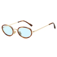 Lunettes de soleil femme 2026 mini ovales à monture métallique, nouvelle collection printemps-été, protection UV400, style mode, pour usage quotidien, extérieur, conduite et voyage