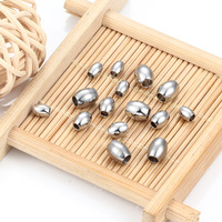 Perles intercalaires ovales populaires en acier inoxydable pour la fabrication de bijoux (boucles d'oreilles, bracelets, colliers) et de créations DIY
