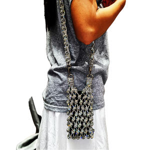 Bolso Bandolera Clásico Personalizable, Mini Satchel con Cuentas, Lentejuelas de Cristal, Forro de Algodón, Casual, para Fiestas, a la Moda, Impermeable - Product Image 1