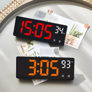 Reloj Despertador Digital LED de Escritorio <span class=keywords><strong>con</strong></span> Pantalla Grande, Retroiluminación, Control de Volumen, Temporizador, Color Creativo, Blanco, <span class=keywords><strong>con</strong></span> Recordatorio - Product Image 1