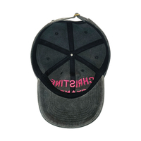 Vintage Wasbare 100% Katoenen Gedragen Look Geborduurde Letterpatroon 6-Panel Baseball Caps voor Unisex Volwassenen - Groothandel