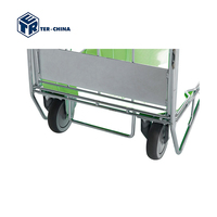 Chariot à linge en acier avec grille métallique 700x500xH1500, capacité 200 kg, maille 60x120 mm, finition thermolaquée