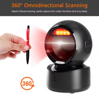 Netum A5 A6 pemindai kode batang Desktop nirkabel 1D/2D mesin pemindai kode QR berkabel USB untuk sistem POS supermarket stok