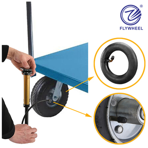 Mão do caminhão/carrinho de aço industrial aro rodízio de borracha 8 / <span class=keywords><strong>10</strong></span> / 12 / 16 polegada heavy duty pneumático roda giratória rodízio - Product Image 4