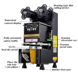 Macchina sigillante automatica per sigillare il tè a bolle Boba sigillante macchina sigillatrice per tazze esclusivamente per negozio di tè al latte - Product Image 3