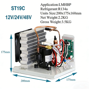 Unité de <span class=keywords><strong>condensation</strong></span> à mini-compresseur ST19C DC 12V/24V/48V pour congélateur portable, petit <span class=keywords><strong>climatiseur</strong></span>, système de refroidissement personnalisable - Product Image 2