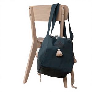 Sac fourre-tout en toile de coton égyptien pour femme, avec fermeture éclair, léger, spacieux, à longues poignées, pour le shopping quotidien, EG Wholesale - Product Image 1