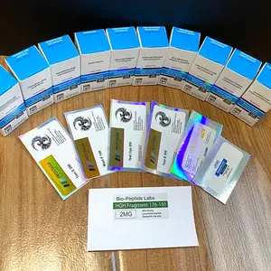 Grüner streifen druck einfaches professionelles design wasserdichter flaschenaufkleber 2 ml peptide-fläschchen-etikett verpackung pharma-etikett