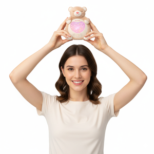 Doudou portable pour enfant avec bruit blanc, 3 modes, projecteur de lumière nocturne étoilée, 15 berceuses - Product Image 1