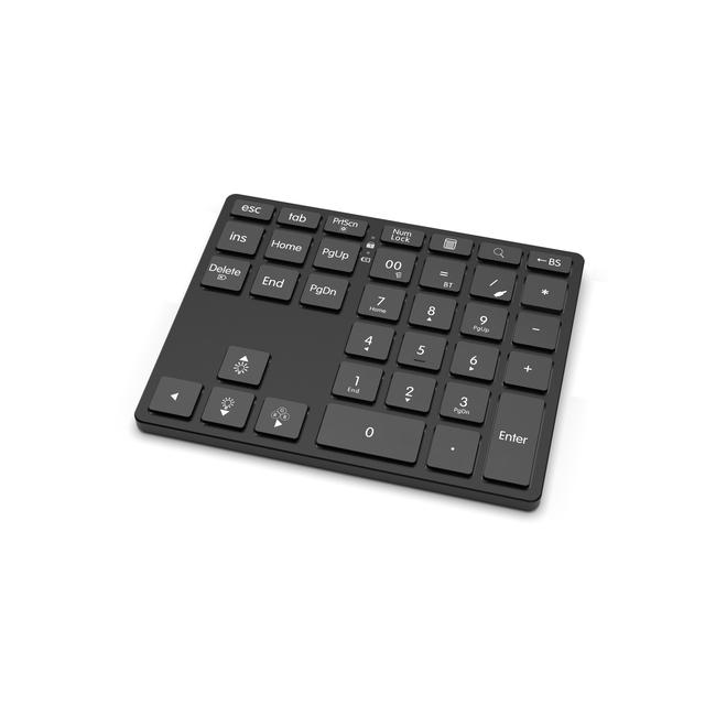 New 35-Key External Data Input Folding Mini Wireless BT Keyboard with Touchpad Numeric Keypad for Tablet Laptop USB-C Interface