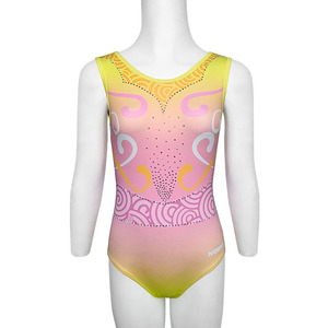 Custom Team Dance body giallo <span class=keywords><strong>danza</strong></span> <span class=keywords><strong>e</strong></span> ginnastica abbigliamento per ragazze ginnastica allenamento body per ragazze - Product Image 3