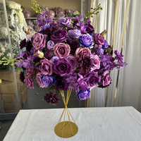 Fournitures florales IFG, boule de fleurs en soie violet foncé de 50 cm pour mariage, nouvel an chinois et fête des mères, décoration de la maison