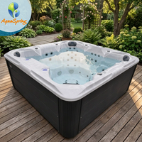 Jacuzzi extérieur sur mesure pour 7 personnes, système Balboa USA, baignoires spa en acrylique 2,3 m, 100 jets de massage, cascade LED, ozoniseur