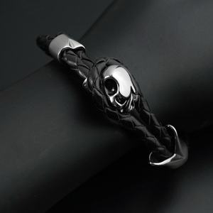 Pulseras de Cuero con Diseños, Brazaletes con Cierre de Acero Inoxidable, Joyería, Accesorios Decorativos, Dijes, Venta al por Mayor - Product Image 3