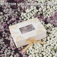 Carte de Visite Vidéo Personnalisée avec Écran LCD HD 4 Pouces, Carte de Vœux Découpée au Laser, Fournitures Promotionnelles pour Mariages et Fêtes