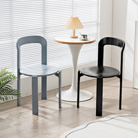 Chaise de salle à manger contemporaine en bois massif Nordic Rey pour hôtel, villa, salon, bureau – Le favori des influenceurs