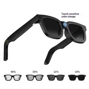 Lunettes électrochromiques intelligentes Mate Smart AI avec casque pour contrôle par bouton tactile, batterie 320 mAh, caméra 800W, anti-tremblement, monture PC - Product Image 1