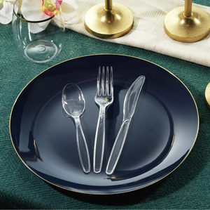 360 đếm bpa-miễn phí dùng một lần dao kéo đặt thêm nhiệm vụ nặng nề rõ ràng nhựa 150 dĩa 150 thìa 60 dao chịu nhiệt số lượng lớn - Product Image 2