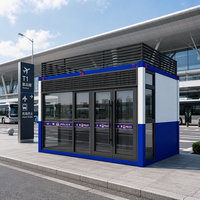 Cabine de sécurité modulaire, poste de garde préfabriqué, kiosque de billetterie de parking, kiosques de sécurité portables pour l'extérieur