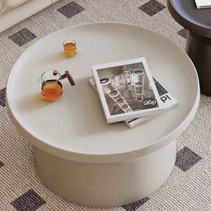 Mesa de centro redonda de tamaño de hierro forjado de diseñador de sala de estar minimalista moderno de Metal de combinación de setas en tono blanco y negro - Product Image 1