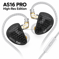 Écouteurs intra-auriculaires audiophiles KZ AS16 PRO avec 8 transducteurs à armature équilibrée, son de haute qualité, câble détachable, type C, écouteurs 3,5 mm