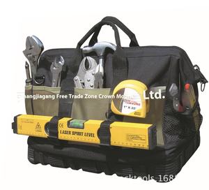 กระเป๋าเครื่องมืออเนกประสงค์แบบมีซิป ขนาด 16 นิ้ว ผลิตจากผ้า Oxford พร้อมฐานยาง สำหรับใช้งานประจำวัน - Product Image 4