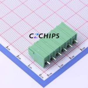 DB302-5.0-6P-GN-S <b>Screw</b> Terminal <b>Block</b> P=5mm Connector ( Construction: 1x6P )( Pitch: 5mm )( Color: Green ) - Product Image 2