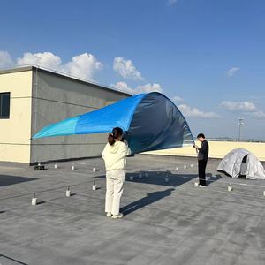 Gazebo da Spiaggia Impermeabile UPF50 con Pali in Alluminio e Corde di Ancoraggio, Tessuto Argentato 2000mmH2O, Tenda Parasole per 5 Adulti - Product Image 3