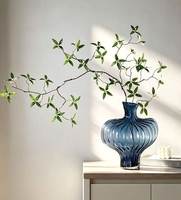 Vase à fleurs en verre en forme de citrouille rayé moderne de luxe RYLAVA, arrangement de fleurs séchées hydroponiques, décoration de mariage, décoration de table intérieure