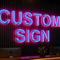 Lettres lumineuses LED, enseignes publicitaires, fabrication sur mesure, enseigne murale 3D illuminée en acier inoxydable, panneau lumineux LED
