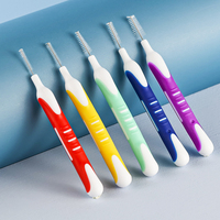 Brosse interdentaire en nylon souple Richsoruce à étiquette privée, en forme de I, en PP de qualité alimentaire, antibactérienne, fil dentaire pour adultes