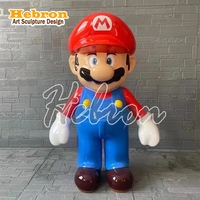 Statues de Jardin en Résine Personnages de Dessins Animés Modernes en Fibre de Verre Personnalisées en Usine, Statues de Mario à Vendre